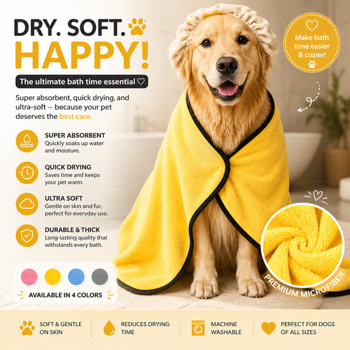 Microfiber Pet Drying Towel