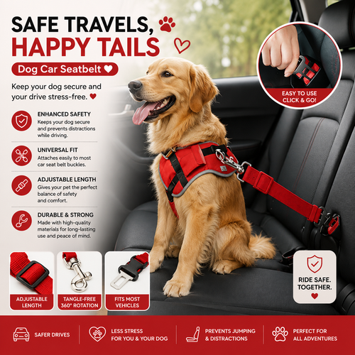 Adjustable Seat Belt For Pets