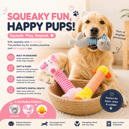 Squeaky Sound Dog Toy