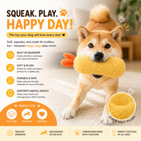 Fried Shrimp Squeaky Chew Toy