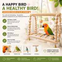 Parrot Hammock Swing & Ladder Toy