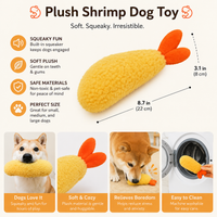 Fried Shrimp Squeaky Chew Toy